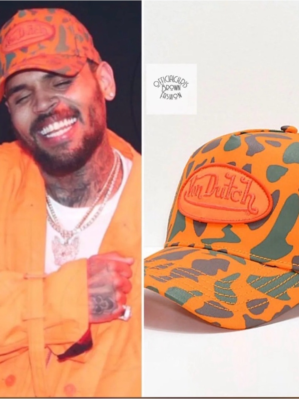 NWT Von Dutch Camo Trucker “Chris Brown” Snapback Cap - Picture 4 of 4